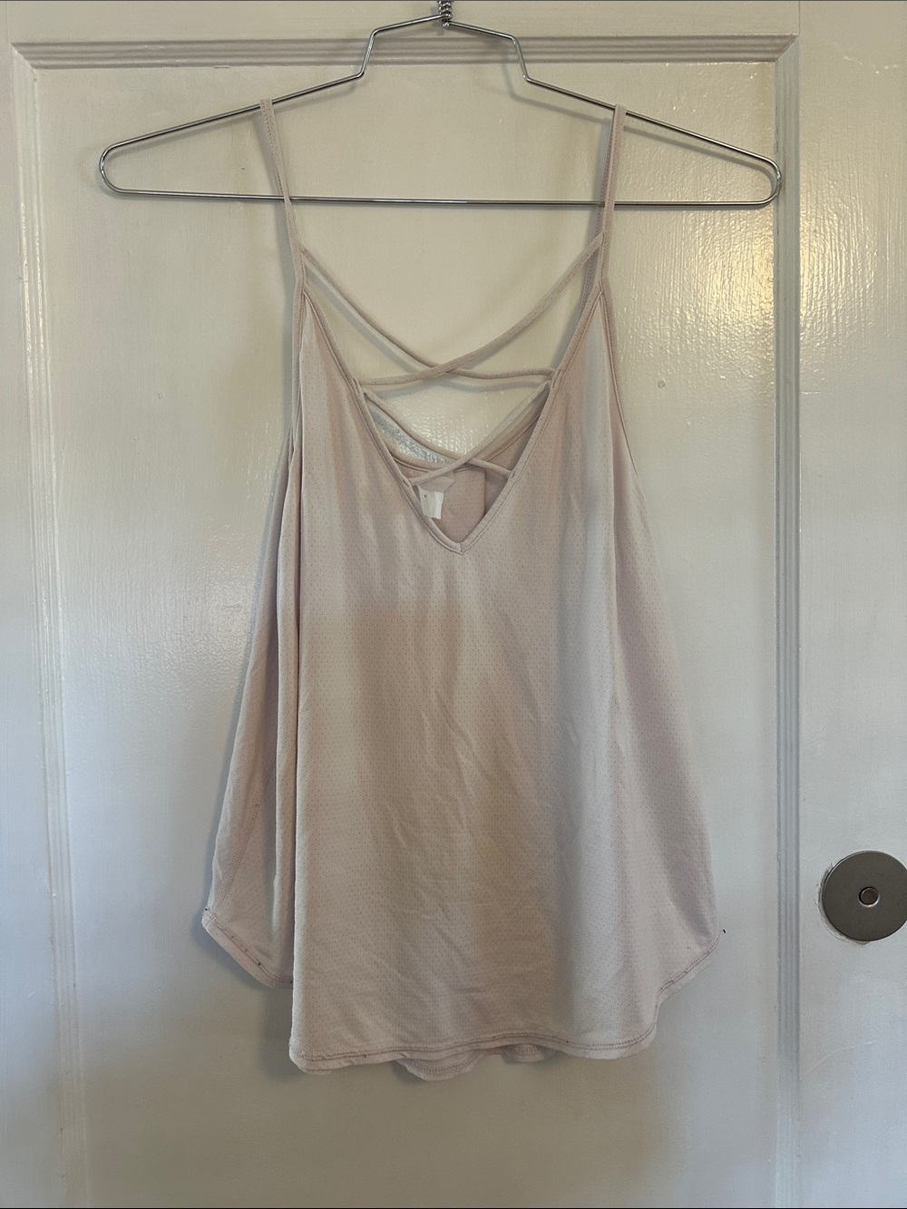 Light Pink Strappy Women's Tank Top